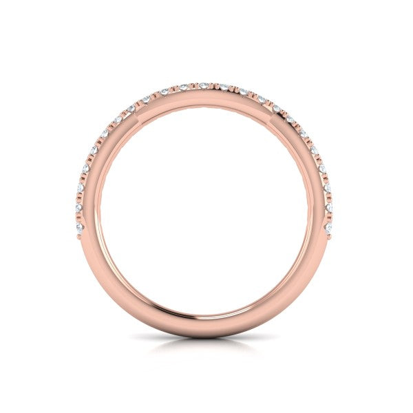 Matching Bands Wedding Band in 14K Rose Gold by Vlora Bridal