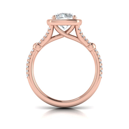 Diamond Frame Pavé Engagement Ring