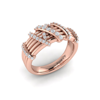 Diamond Ribbon Ring