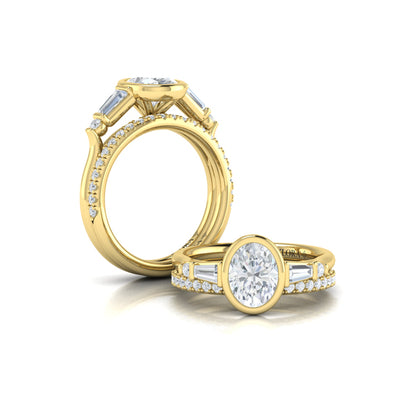 Matching Band for Faceted Elegance Engagement Ring
