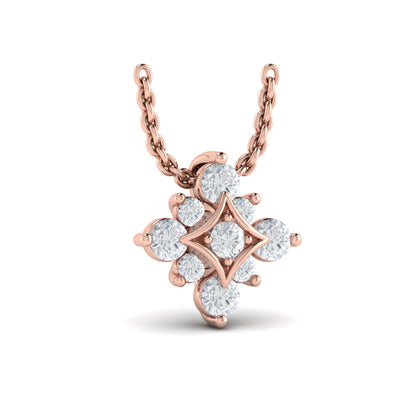 Floating Diamond Star Pendant Necklace