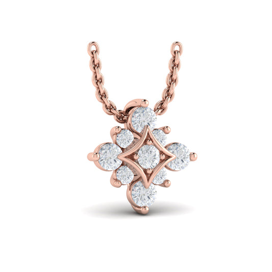 Floating Diamond Star Pendant Necklace