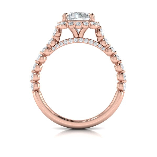 Floating Halo Round Engagement Ring