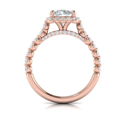 Floating Halo Round Engagement Ring