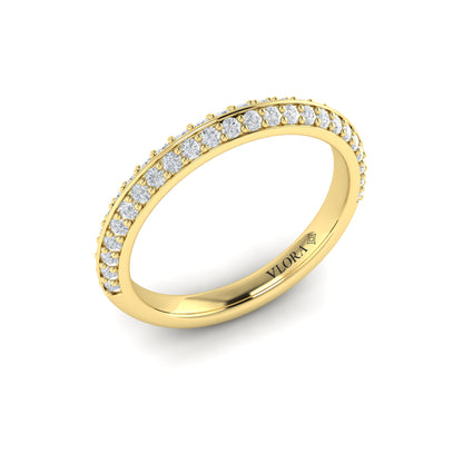 Matching Bands Wedding Band in 14K Yellow Gold by Vlora Bridal