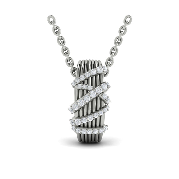 Diamond Ribbon Pendant