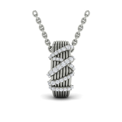 Diamond Ribbon Pendant