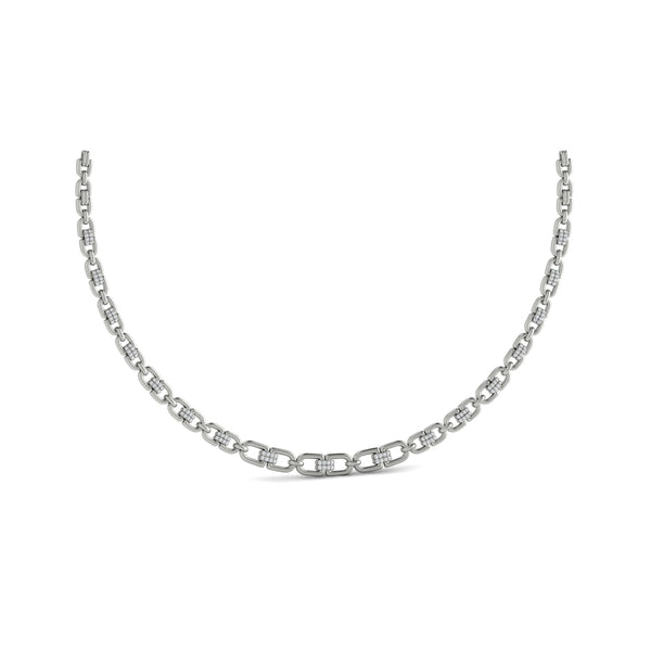 Linked Curves with Diamond Accent Necklace