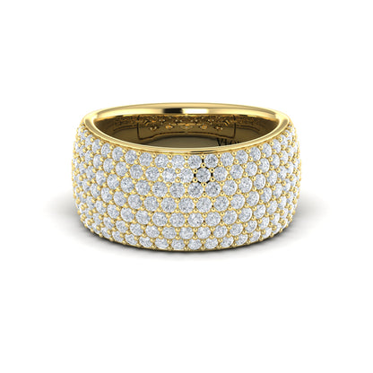 Diamond Multi-Row Statement Ring