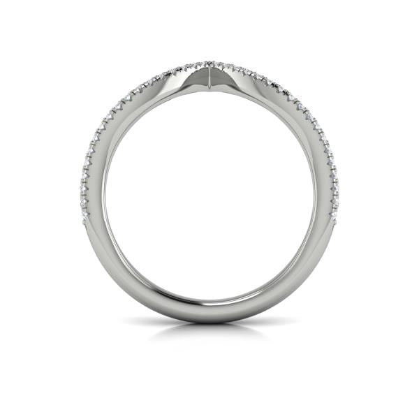 Contour Bands Wedding Band in Platinum by Vlora Bridal