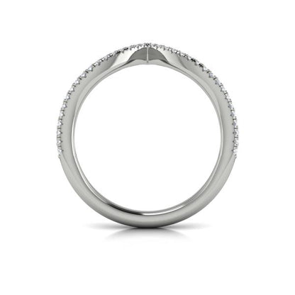 Contour Bands Wedding Band in Platinum by Vlora Bridal