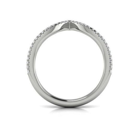 Contour Bands Wedding Band in Platinum by Vlora Bridal