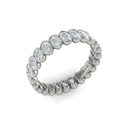 Eternity Bands Wedding Band in Platinum by Vlora Bridal