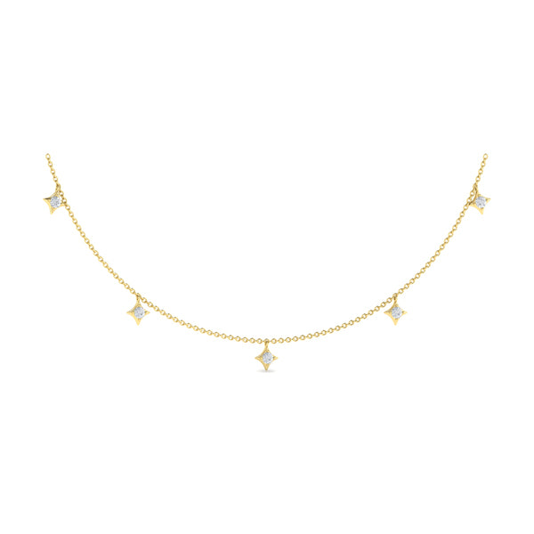 Multi Diamond Vlora Star Tassel Necklace