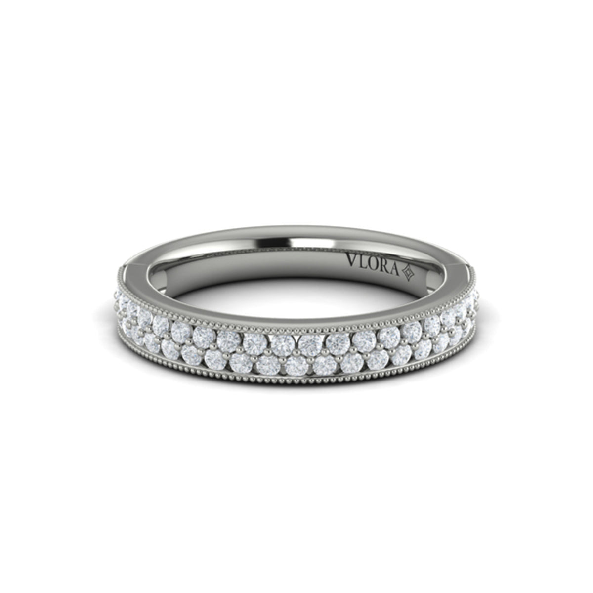 Vintage-Inspired Pave Stackable Band
