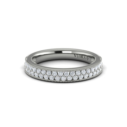Vintage-Inspired Pave Stackable Band