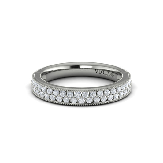 Vintage-Inspired Pave Stackable Band