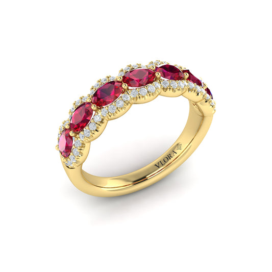 Diamond and Ruby Statement Ring