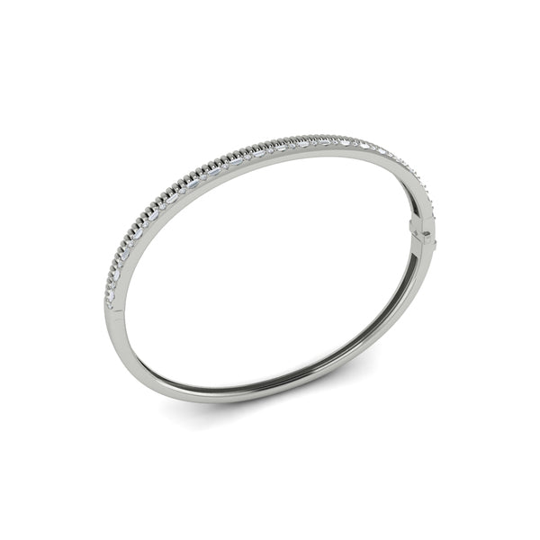 Channeled Diamond Bangle