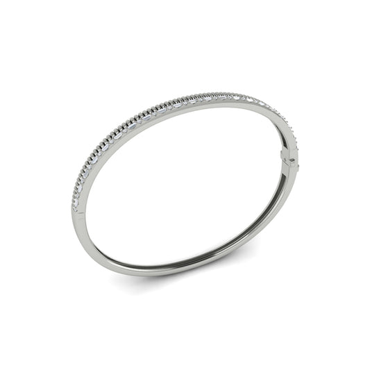 Channeled Diamond Bangle