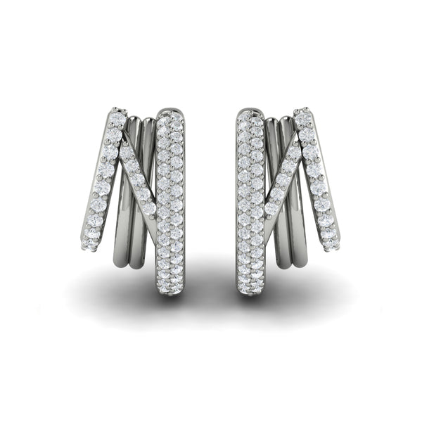 Diamond Earrings from REINA Collection in Platinum