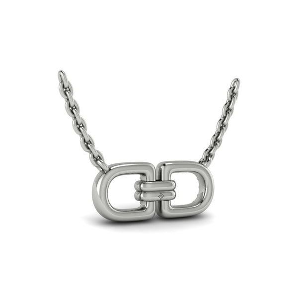 Linked Curves with Diamond Accent Pendant