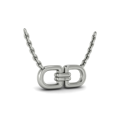 Linked Curves with Diamond Accent Pendant