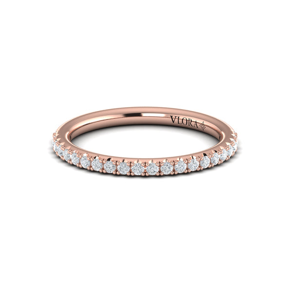 Matching Bands Wedding Band in 14K Rose Gold by Vlora Bridal