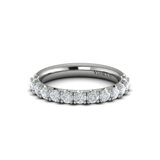 Round Diamond Shared-Prong Band