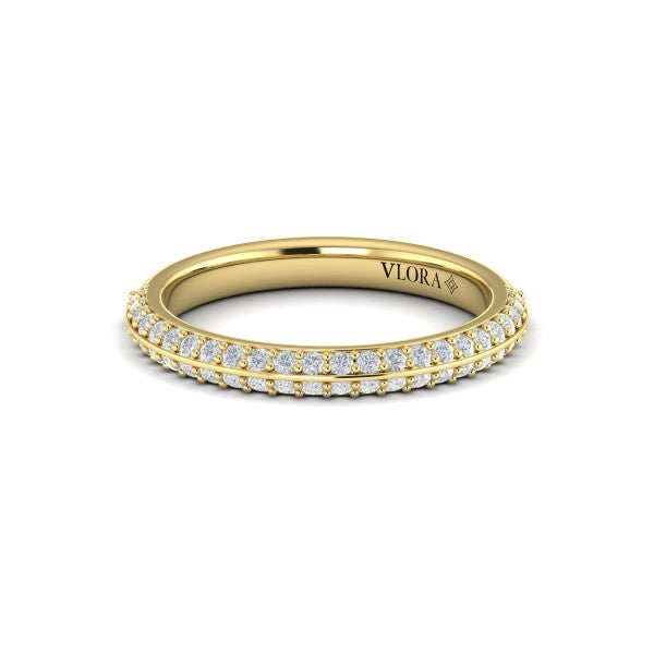 Matching Bands Wedding Band in 14K Yellow Gold by Vlora Bridal