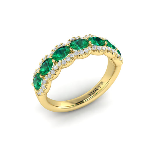 Diamond and Emerald Statement Ring