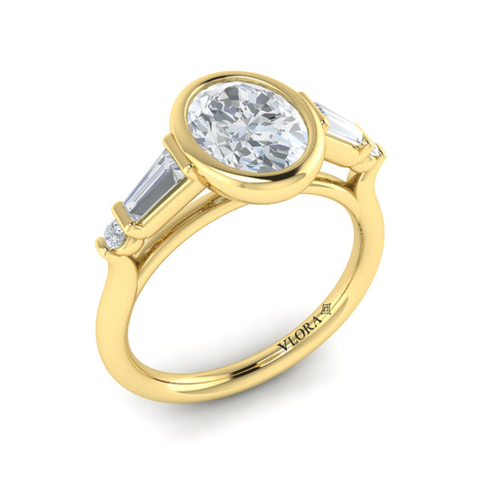 Faceted Elegance Engagement Ring