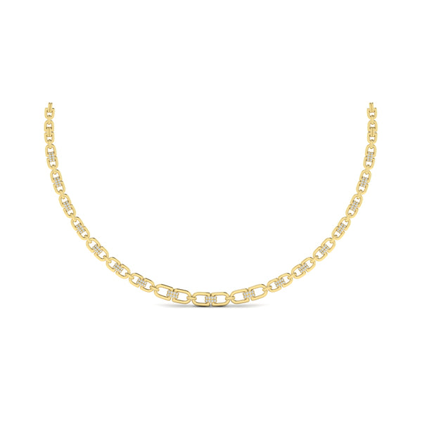 Linked Curves with Diamond Accent Necklace
