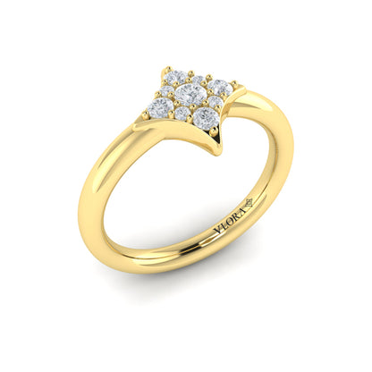 Diamond Cluster Vlora Star Ring