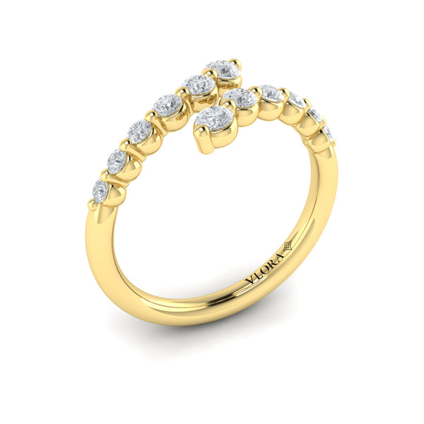 Diamond  Open Wrap Ring