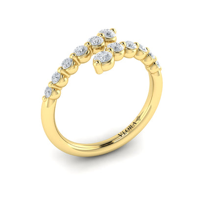 Diamond  Open Wrap Ring