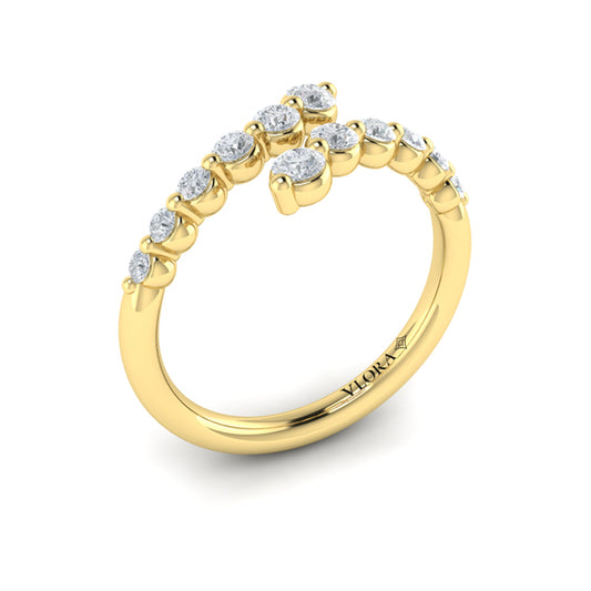 Diamond  Open Wrap Ring