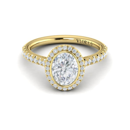 Regal Halo Oval Engagement Ring