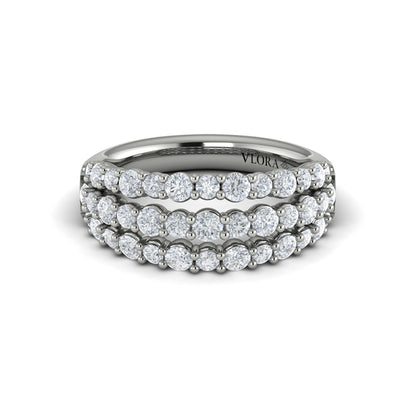 Diamond Double Row Statement Ring