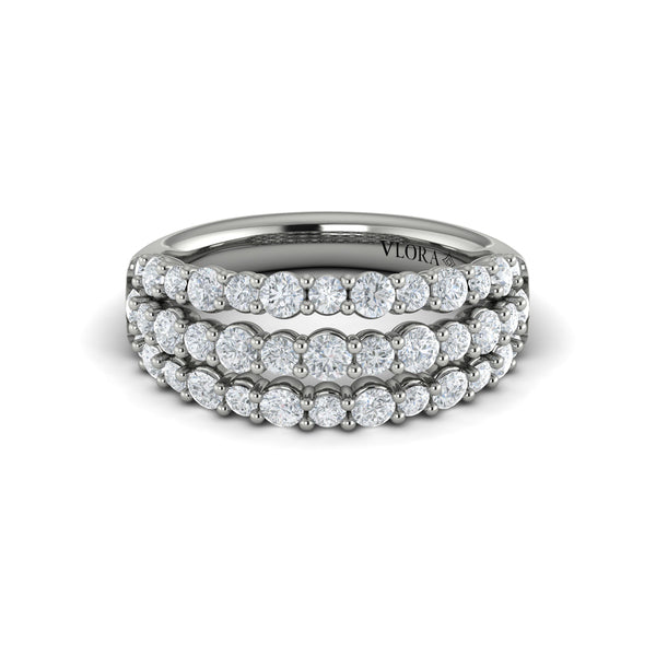 Diamond Double Row Statement Ring