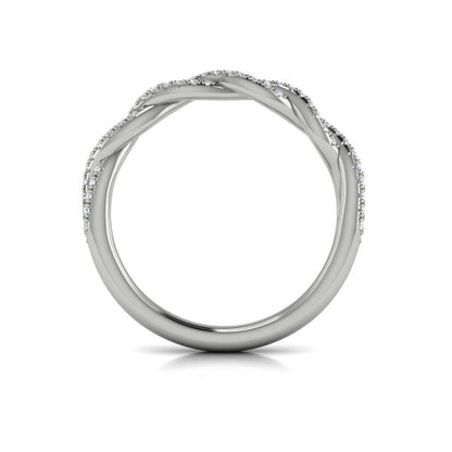 Matching Band for Twist Diamond Engagement Ring with Hidden Halo