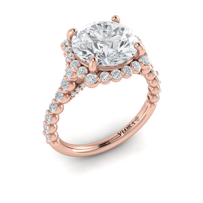 Floating Halo Round Engagement Ring