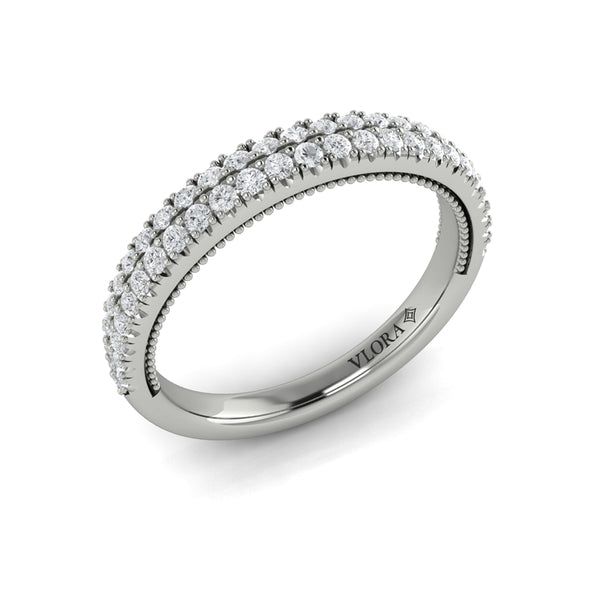 Matching Bands Wedding Band in Platinum by Vlora Bridal