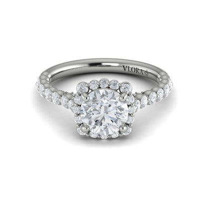Floating Halo Round Engagement Ring