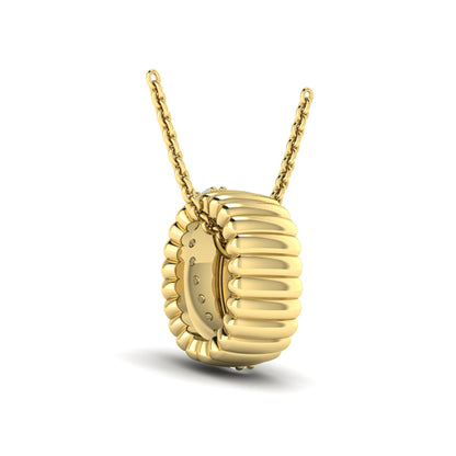 Fluted Wave Ring Pendant