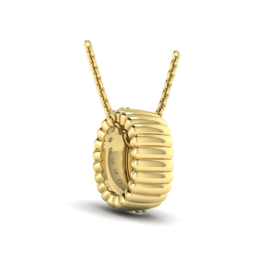 Fluted Wave Ring Pendant