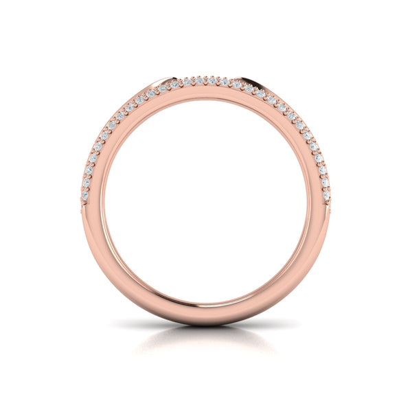 Open Stackable Pave Wedding Band