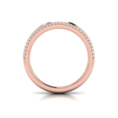 Open Stackable Pave Wedding Band