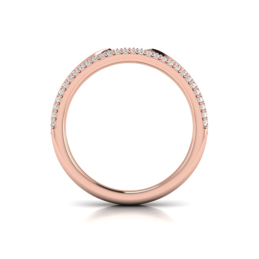 Open Stackable Pave Wedding Band
