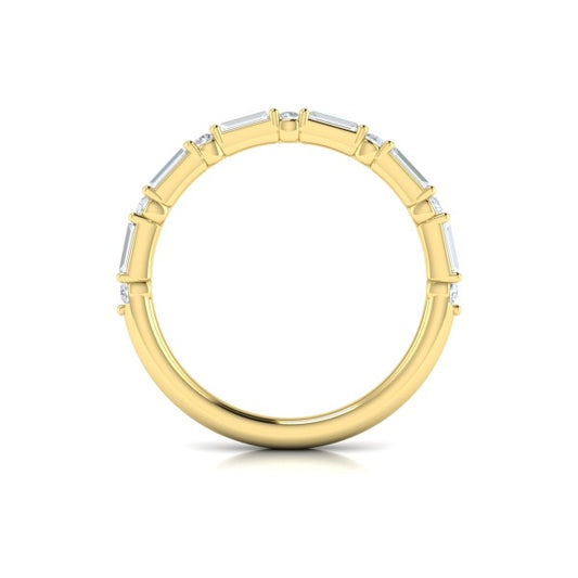 Matching Bands Wedding Band in 14K Yellow Gold by Vlora Bridal
